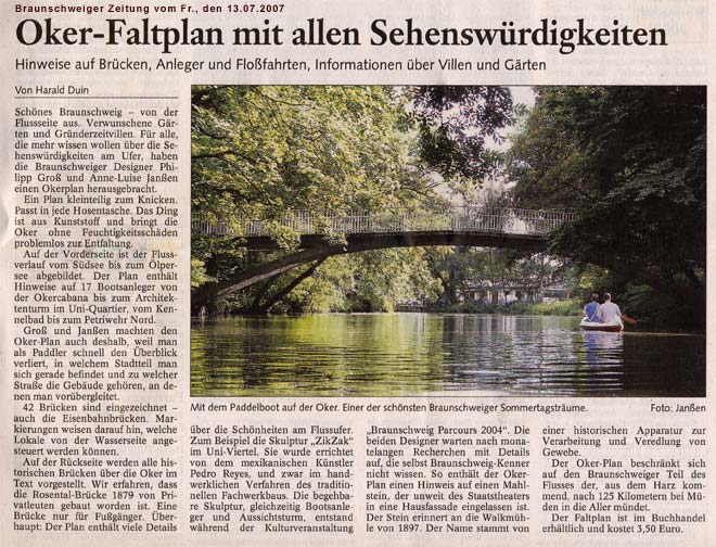 Artikel in der Braunschweiger Zeitung